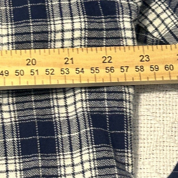 St Johns Bay Shirt Mens Size Large Long Sleeve Black Plaid Button Down - Picture 11 of 16